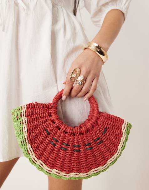 ASOS DESIGN - Borsetta in paglia a forma di anguria - view 1
