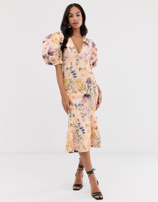 asos botanical dress