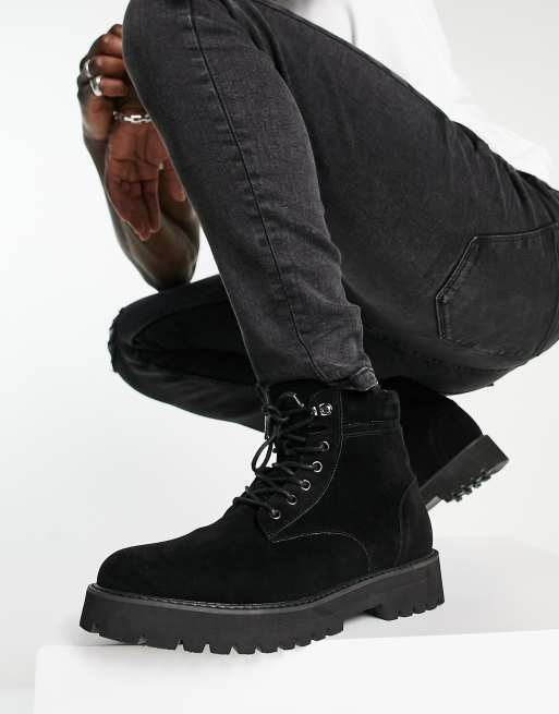 Bottines store lacets daim