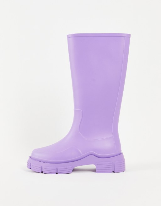 ASOS DESIGN Bottes de pluie chunky Violet