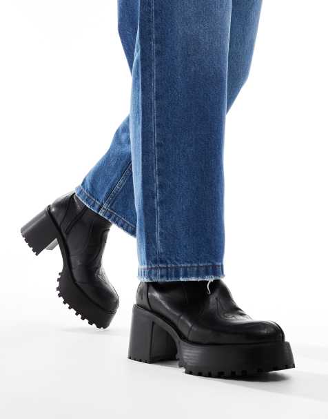 ASOS DESIGN - Bottines Chelsea à semelle épaisse - Noir - view 1