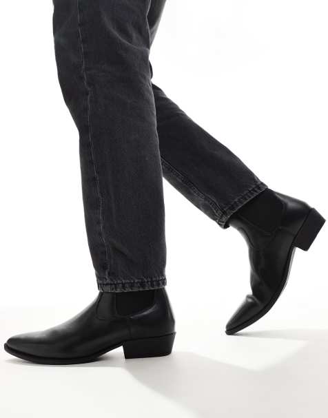 ASOS DESIGN - Bottines Chelsea à talon cubain - Noir - view 1