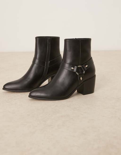 ASOS DESIGN - Bottines Chelsea à talon cubain - Noir, 3 de 4