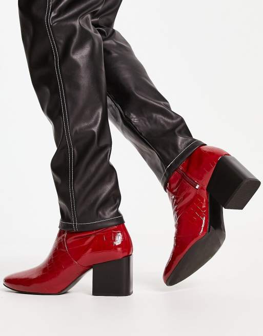 Bottines shop serpent rouge