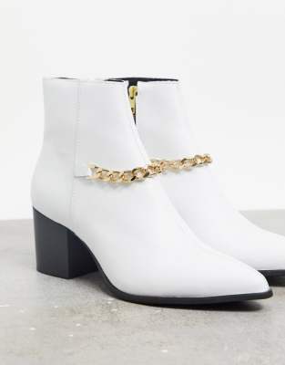 asos bottines blanches