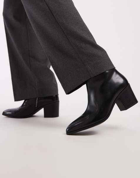 ASOS DESIGN - Bottines Chelsea à talon - Noir - view 1