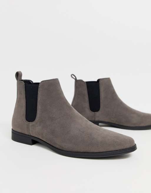 ASOS DESIGN - Bottines Chelsea aspect daim - Gris, 2 de 4