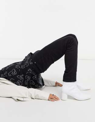 asos bottines blanches