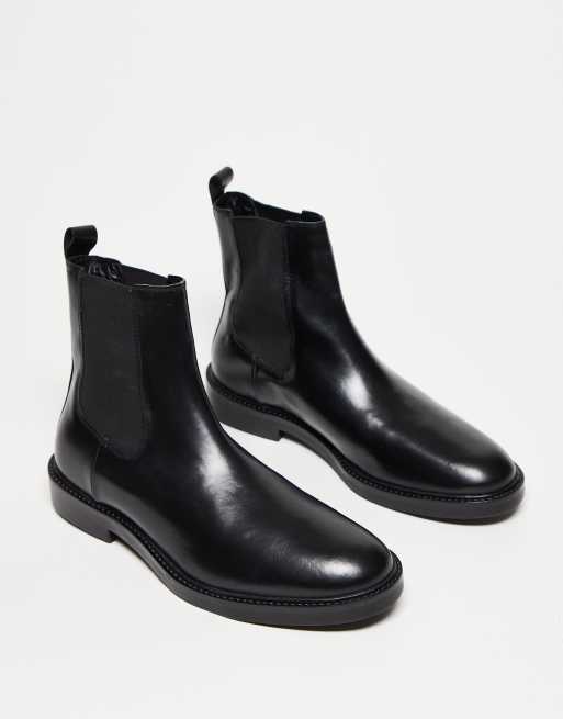 ASOS DESIGN - Bottines chelsea en cuir - Noir, 3 de 3