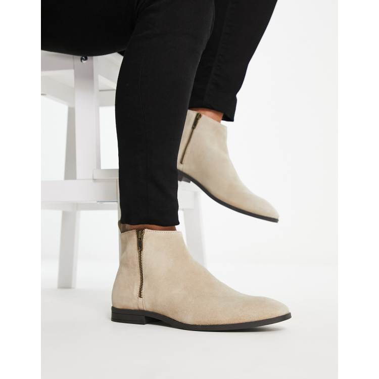 Bottines taupe daim sale