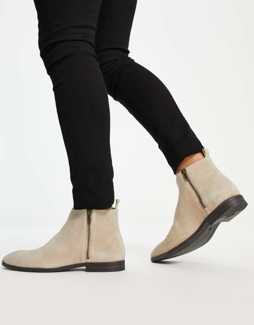 Bottines taupe clearance daim