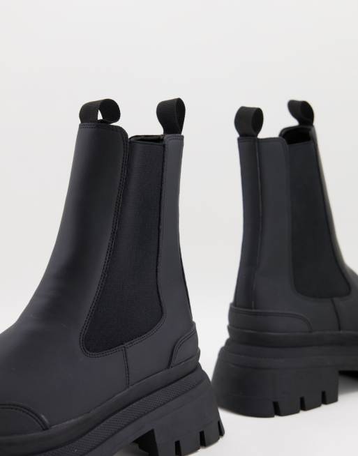 ASOS DESIGN Bottines Chelsea hauteur mi mollet en similicuir