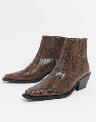 bottines peau de serpent