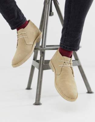 bottines daim homme noir