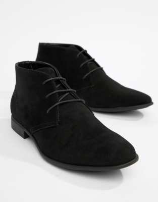 bottine en daim noir homme