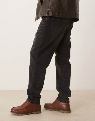 ASOS DESIGN - Bottines style mocassin en cuir à semelles crantées - Fauve-Marron