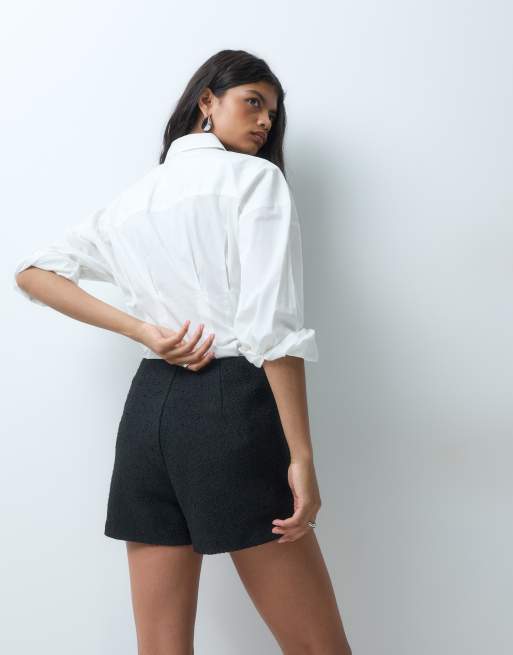 ASOS DESIGN boucle mini skort in zwart, 5 van 5