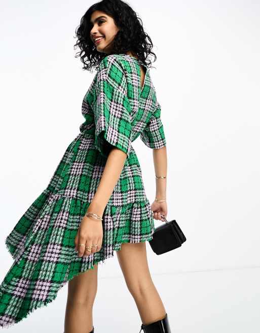 Asos checkered outlet dress