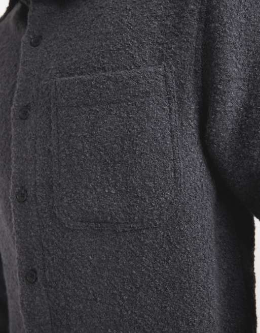 ASOS DESIGN - Bouclé overshirt in grijs, 5 van 5