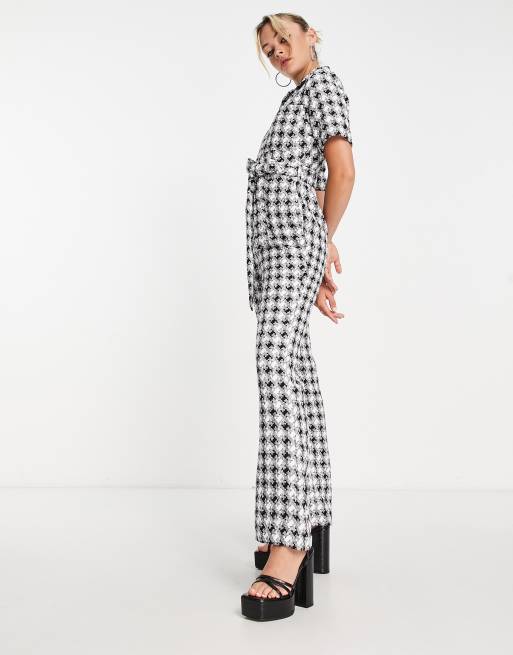 Asos black and white hot sale jumpsuit