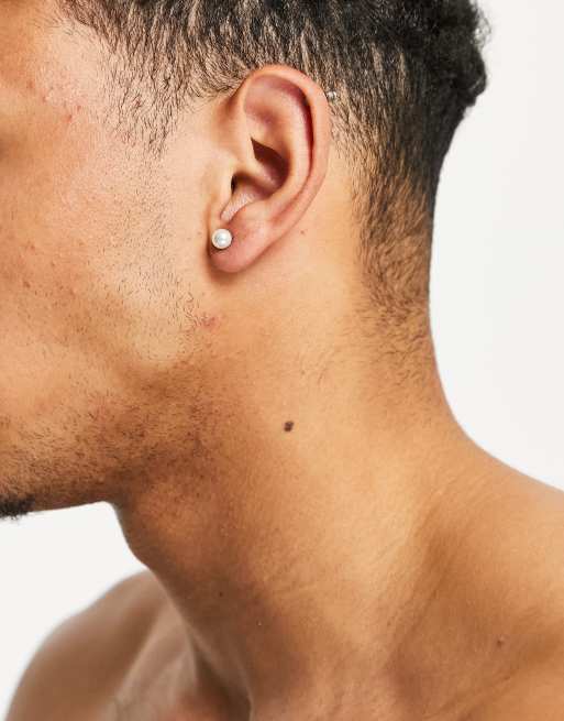ASOS DESIGN - Boucles d'oreilles 6 mm avec perles fantaisie