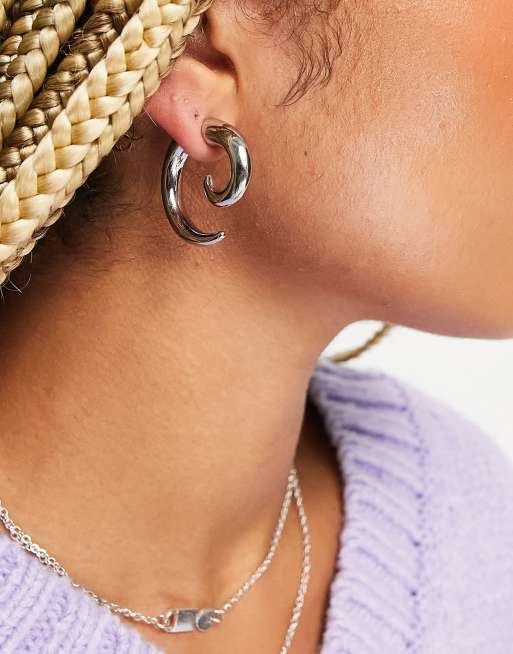 ASOS DESIGN - Boucles d'oreilles avant et arrière en forme de tourbillon