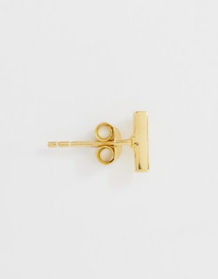 Dépareillées Or DesignBoucles Argent Massif Asos Plaqué Barres En D'oreilles L3Rj45A