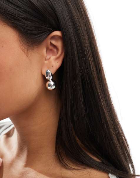 ASOS DESIGN - Boucles d'oreilles en plaqué argent avec boules - view 1
