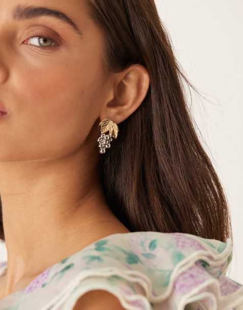 ASOS DESIGN - Boucles d'oreilles grappe de raisin - Doré - view 1