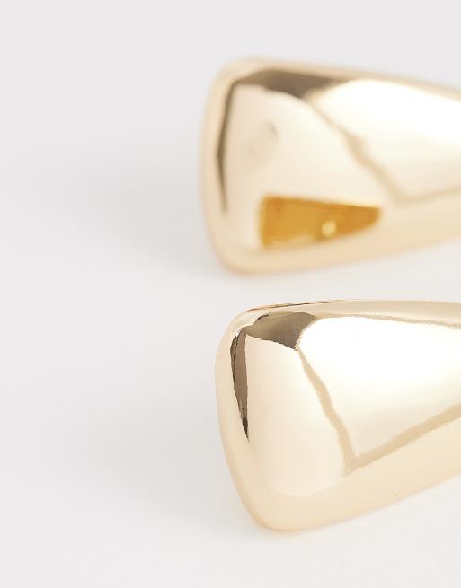 ASOS DESIGN - Boucles d'oreilles oblongues épurées basiques - Doré, 2 de 3