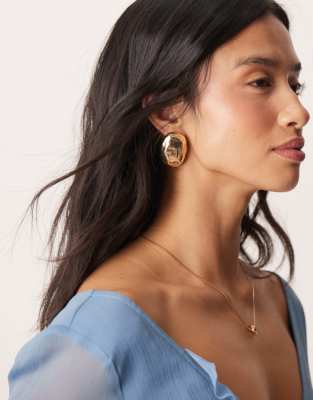 ASOS DESIGN - Boucles d'oreilles ovales effet fondu - Doré