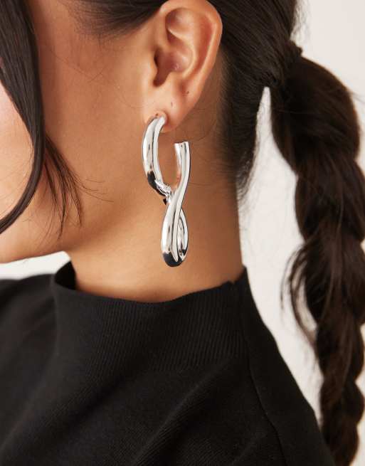 ASOS DESIGN - Boucles d'oreilles oversize effet torsadé - Argenté, 2 de 3