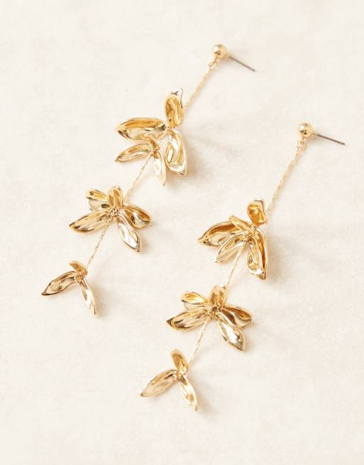Balaboosté Boucles D'oreilles Boucles D'oreilles Fleurs En Perles De Rocaille Vertes Femme Vert