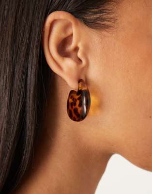 ASOS DESIGN - Boucles d'oreilles tendance effet écaille de tortue-Multicolore