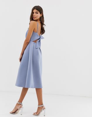 bow back midi dress