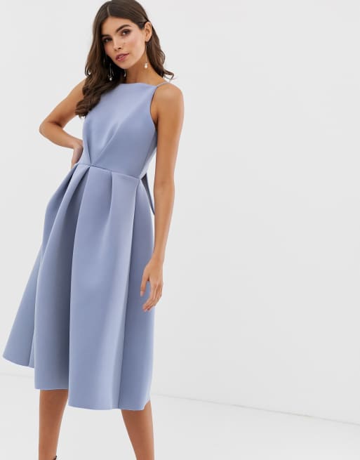 bow back midi dress