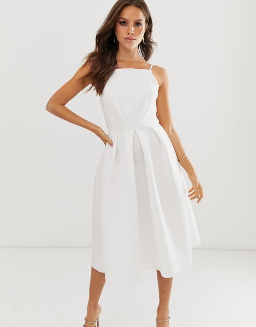 Asos design bow 2025 back midi prom dress