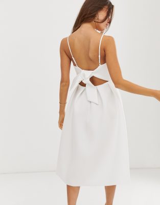 asos bow back midi prom dress