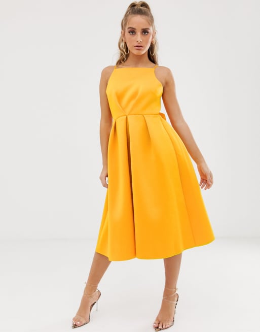 Asos yellow shop prom dress