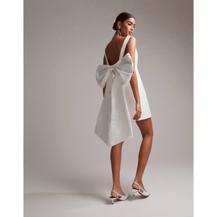 Asos design bow back midi prom dress shop