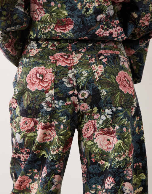 ASOS DESIGN bow barrel trouser co-ord in floral tapestry print, 4 of 5