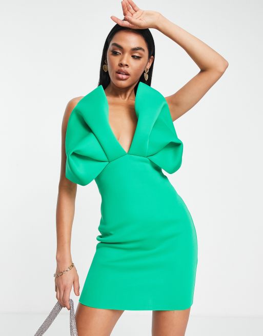 knee length dresses for ladies The Green Sweetheart Neck Floral Slip Mini Dress - Sweetheart Neckline  Sleeveless Mini Dress - Green - Dresses