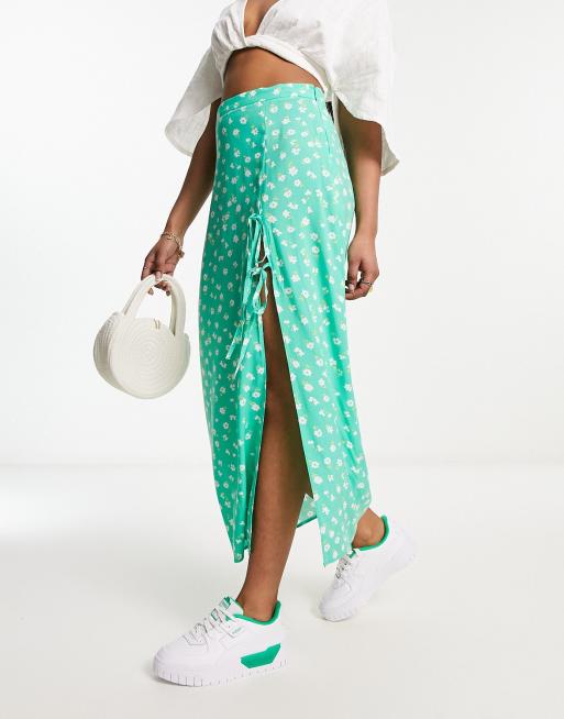 Asos midi skirt outlet green