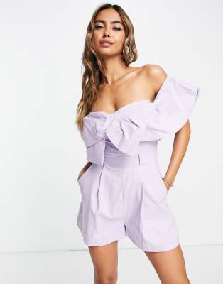 asos blue playsuit