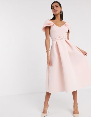 midi dress formal with sleeves
