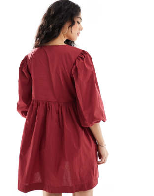 open lace back dress Astr The Label Ambria Bow Mini Dress Red / L