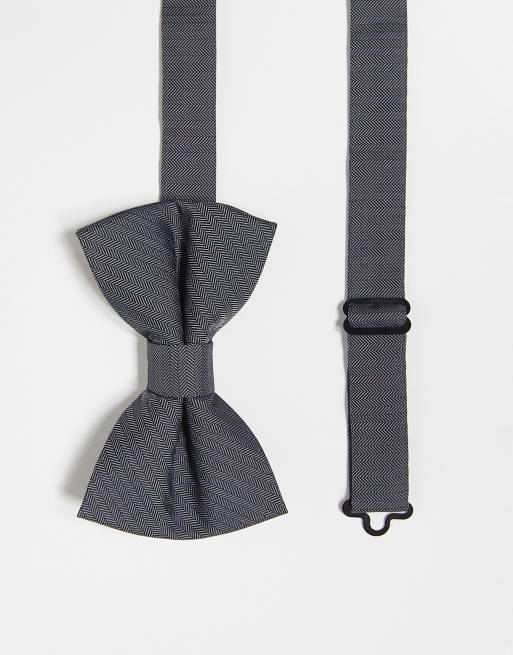  ASOS DESIGN bow tie in charcoal