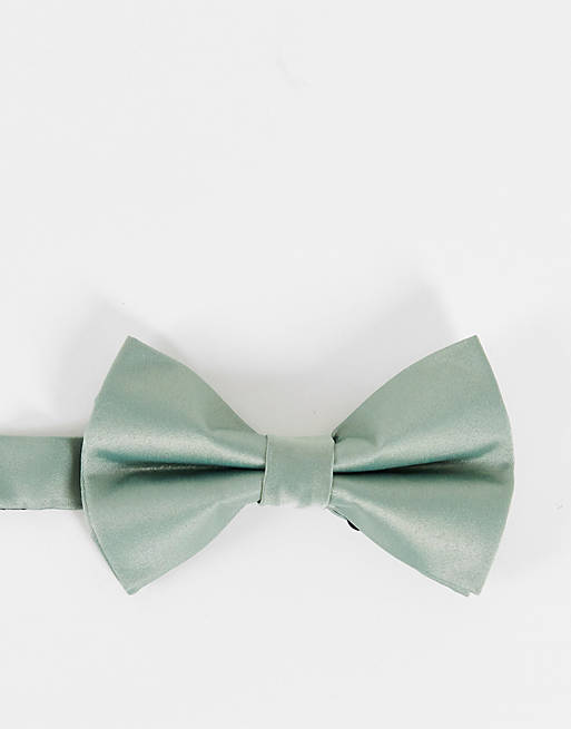 ASOS DESIGN bow tie in sage green