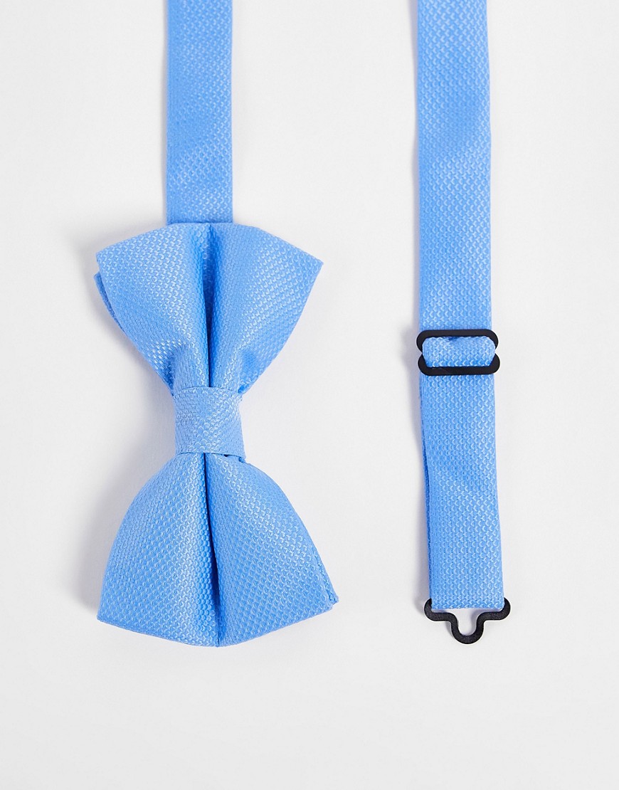 ASOS DESIGN bow tie with texture in pale blue - LBLUE