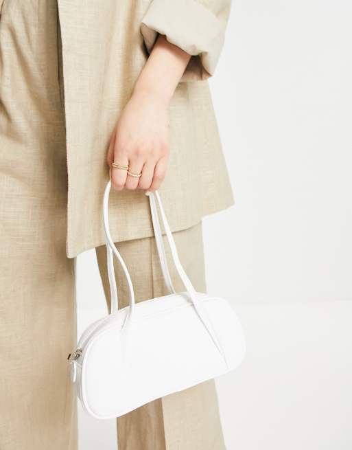 ASOS DESIGN bowler shoulder bag in white ASOS